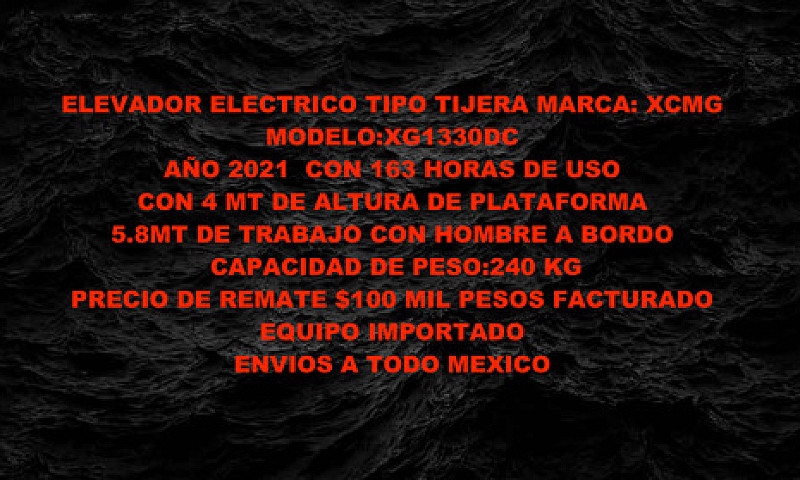 Elevador Tijera Elec...
