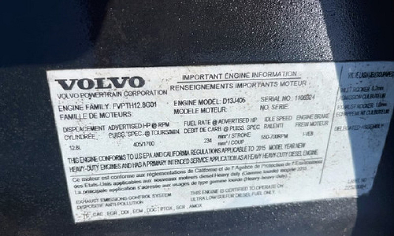 Volvo Vnl 2016 Motor...
