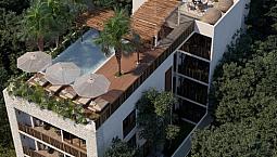 Departamento En Venta En Tulum, La Veleta, Todo De Lujo, Roof Top Con Alberca, 2 Recamaras, 2 Baños