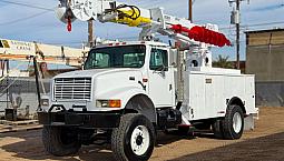Grua Barrena 1999 International 4700 Con Terex De 11.72 Ton